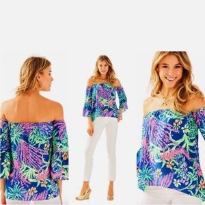 Lilly Pulitzer Sanilla Silk top size Extra Small